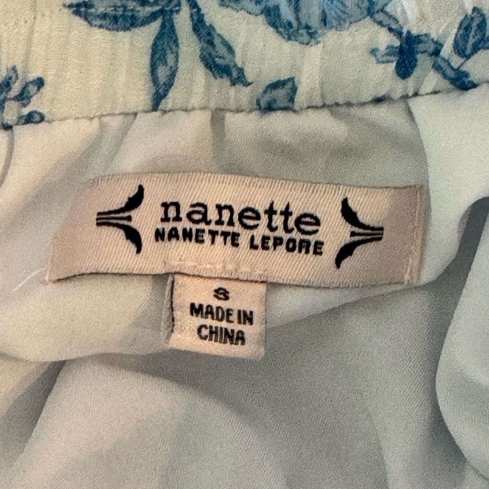 Nanette Lepore Blue & White Toile Tiered Boho Coquette Country Chic Maxi Skirt - Picture 6 of 12